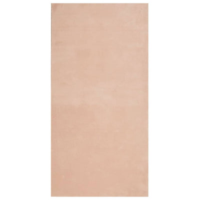 Tapis vidaxl Huarte Low -Pile Soft Soft Lavable 100x200 cm rose