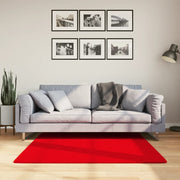 Tapis vidaxl Huarte Low-Pole Soft Soft Lavable 120x120 cm rouge - afbeelding 1