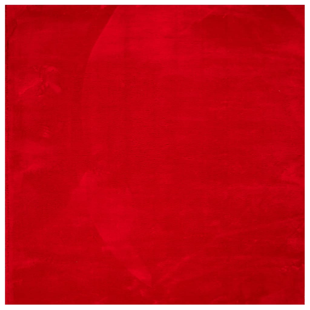 Tapis Vidaxl Huarte Low-Pole Soft Soft Washable 200x200 cm rouge