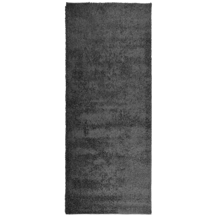 Vidaxl tapis Pampelune Shaggy hautement moderne 80x200 cm anthracite