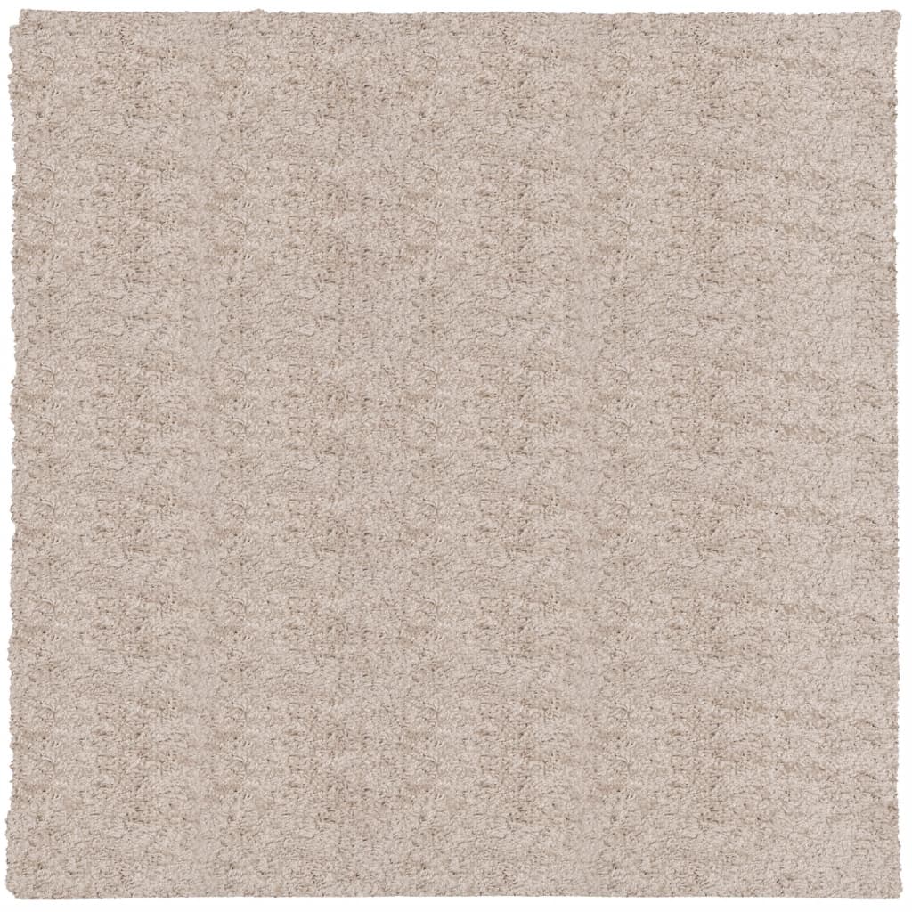 Vidaxl tapis Pampelune Shaggy hautement moderne 120x120 cm beige