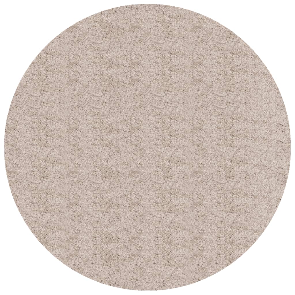 Vidaxl tapis Pampelune Shaggy très moderne Ø 80 cm beige