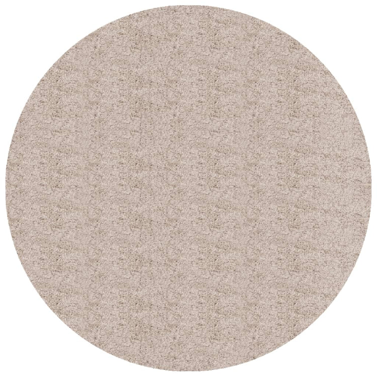 Vidaxl tapis Pampelune Shaggy très moderne Ø 80 cm beige