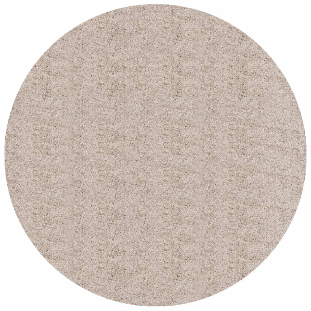 Vidaxl tapis Pampelune Shaggy très moderne Ø 100 cm beige