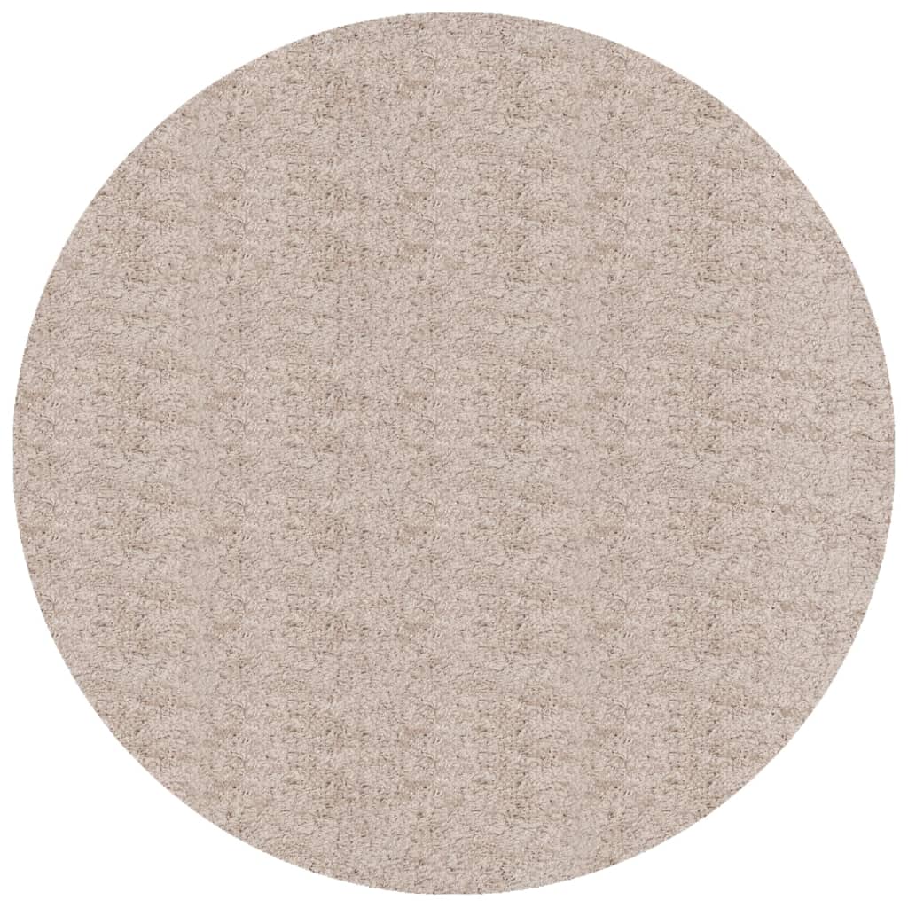 Vidaxl tapis Pampelune Shaggy hautement moderne Ø 120 cm beige