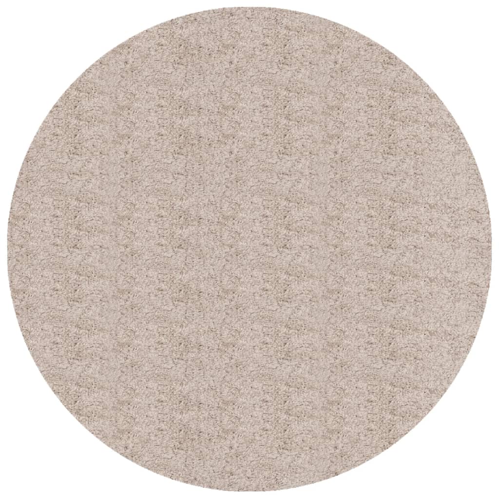Vidaxl tapis Pampelune Shaggy très moderne Ø 200 cm beige