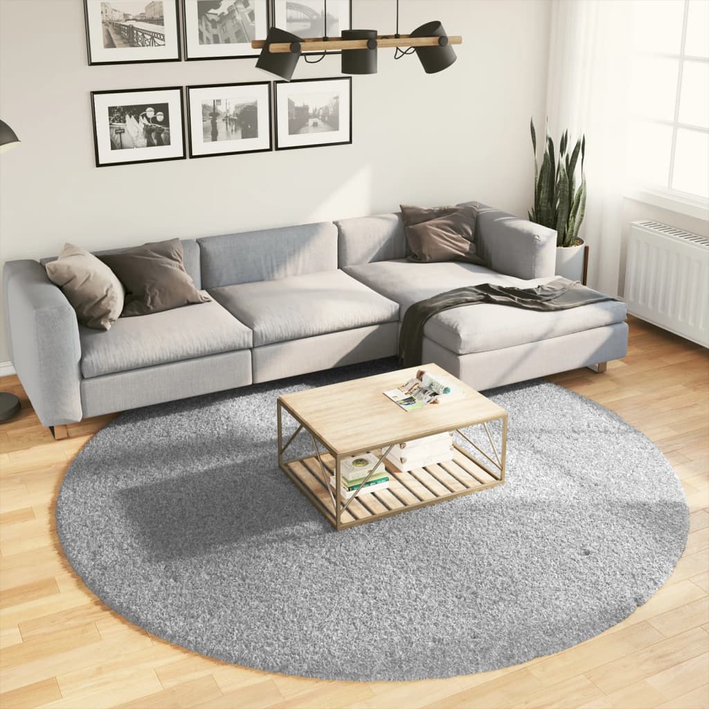Vidaxl tapis Pampelune Shaggy très moderne Ø 240 cm Gray
