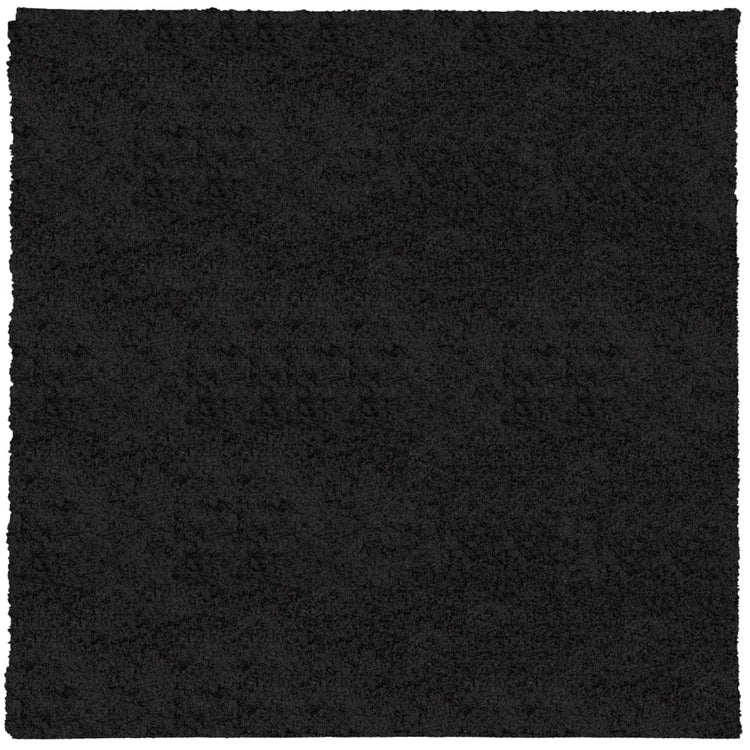 Vidaxl tapis Pampelona Shaggy hautement moderne 120x120 cm noir
