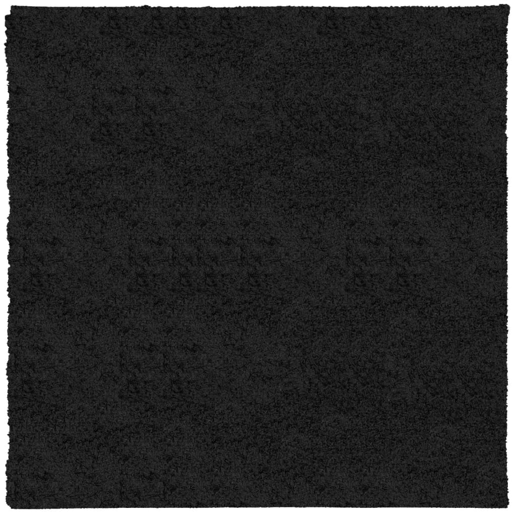 Vidaxl tapis Pampelona Shaggy hautement moderne 160x160 cm noir