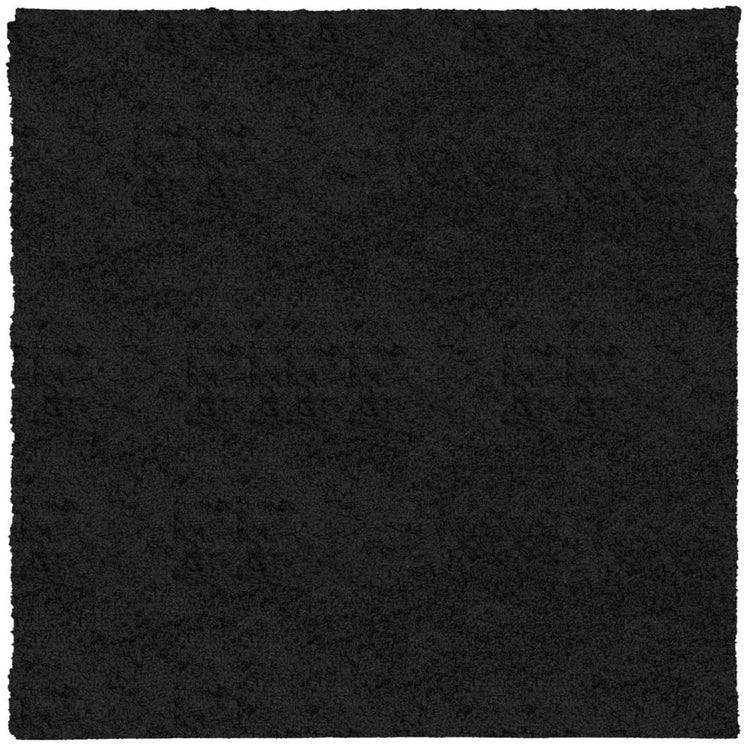 Vidaxl tapis Pampelona Shaggy hautement moderne 160x160 cm noir