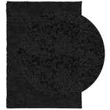 Vidaxl tapis Pampelona Shaggy hautement moderne 160x230 cm noir - afbeelding 3