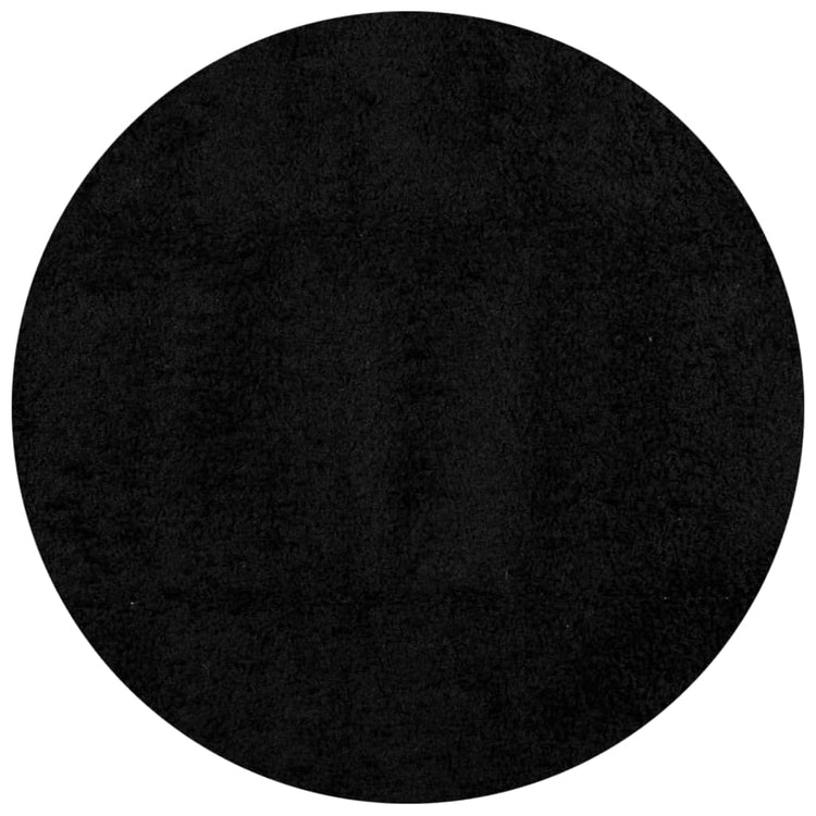 Vidaxl tapis Pampelune Shaggy très moderne Ø 200 cm noir