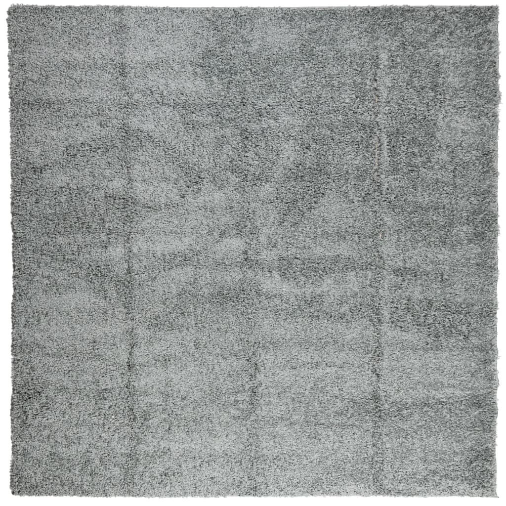 Tapis vidaxl shaggy high pile moderne 240x240 cm vert
