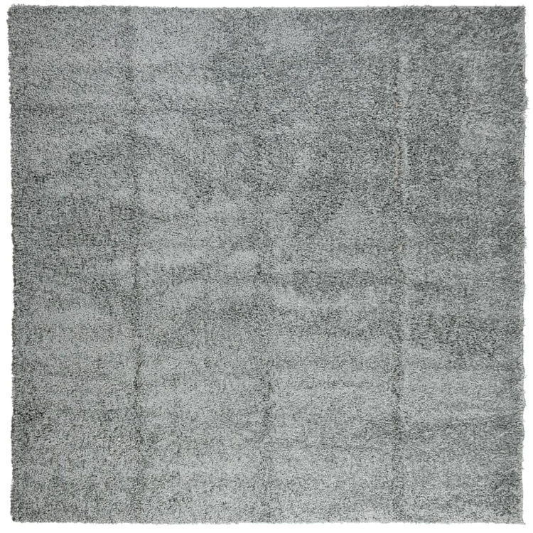 Tapis vidaxl shaggy high pile moderne 240x240 cm vert