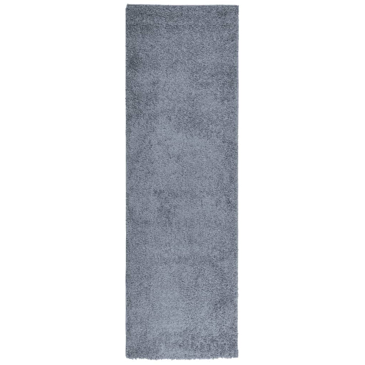 Vidaxl tapis Pampelona Shaggy hautement moderne 80x250 cm bleu