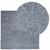 Vidaxl tapis Pampelona Shaggy hautement moderne 160x160 cm bleu - afbeelding 3