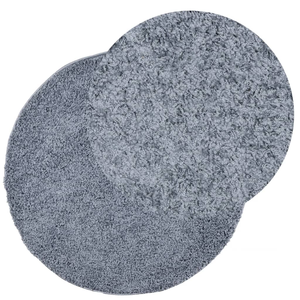 Vidaxl tapis Pampelune Shaggy hautement moderne Ø 80 cm bleu