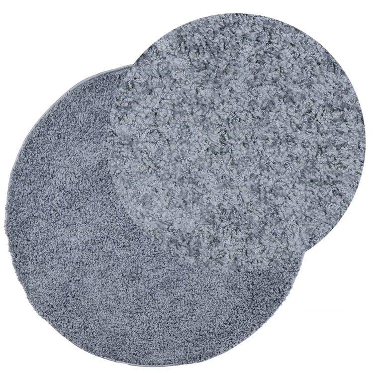 Vidaxl tapis Pampelune Shaggy hautement moderne Ø 80 cm bleu