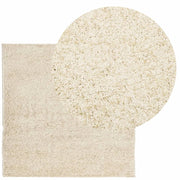 Vidaxl tapis Pampelune Shaggy hautement moderne 240x240 cm d'or - afbeelding 3