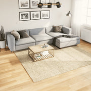 Vidaxl tapis Pampelune Shaggy hautement moderne 240x240 cm d'or - afbeelding 1