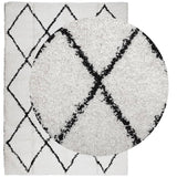 Vidaxl tapis Pampelune Shaggy hautement Pole 240x340 cm crème et noir - afbeelding 3