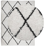 Vidaxl tapis Pampelune Shaggy hautement pôle 300x400 cm crème et noir - afbeelding 3