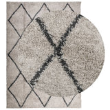 Vidaxl tapis Pampelune Shaggy hautement pile 160x230 cm anthracite beige - afbeelding 3