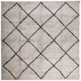 Vidaxl tapis Pampelune Shaggy hautement poteau 240x240 cm anthracite beige - afbeelding 2