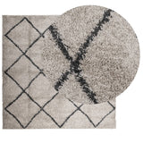 Vidaxl tapis Pampelune Shaggy hautement poteau 240x240 cm anthracite beige - afbeelding 3