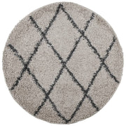 Vidaxl tapis Pampelune Shaggy hautement pile Ø 80 cm anthracite beige - afbeelding 2