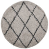 Vidaxl tapis Pampelune Shaggy hautement pile Ø 160 cm anthracite beige