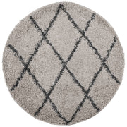Vidaxl tapis Pampelune Shaggy hautement pile Ø 160 cm anthracite beige - afbeelding 2