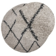 Vidaxl tapis Pampelune Shaggy hautement pile Ø 160 cm anthracite beige - afbeelding 3
