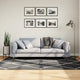 Tapis vidaxl Haut High Pile moderne 140x200 cm noir et crème