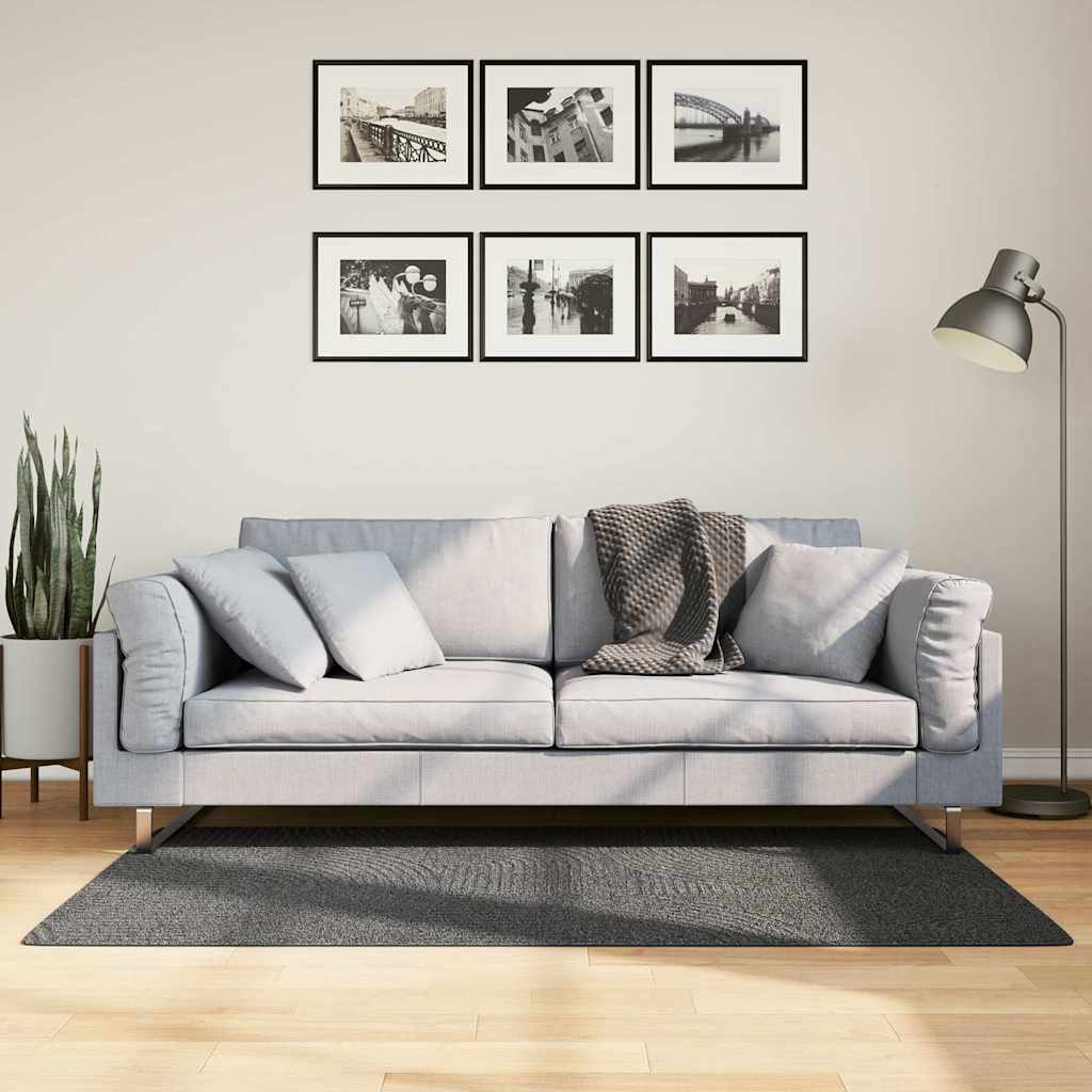 VidaXL tapis Iza poils courts scandinave 80x150 cm anthracite