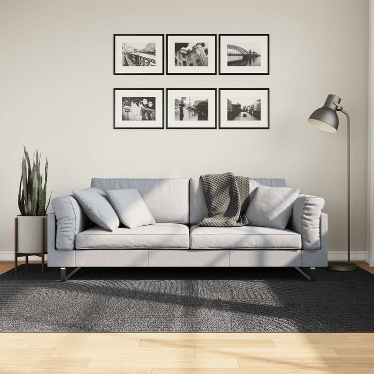VidaXL tapis iza poils ras scandinave 160x230 cm anthracite