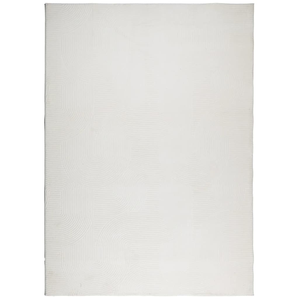 VidaXL tapis Iza poils courts scandinave 200x280 cm crème