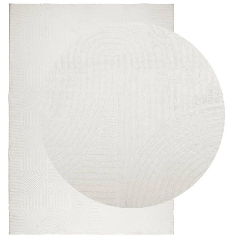 VidaXL tapis Iza poils courts scandinave 200x280 cm crème