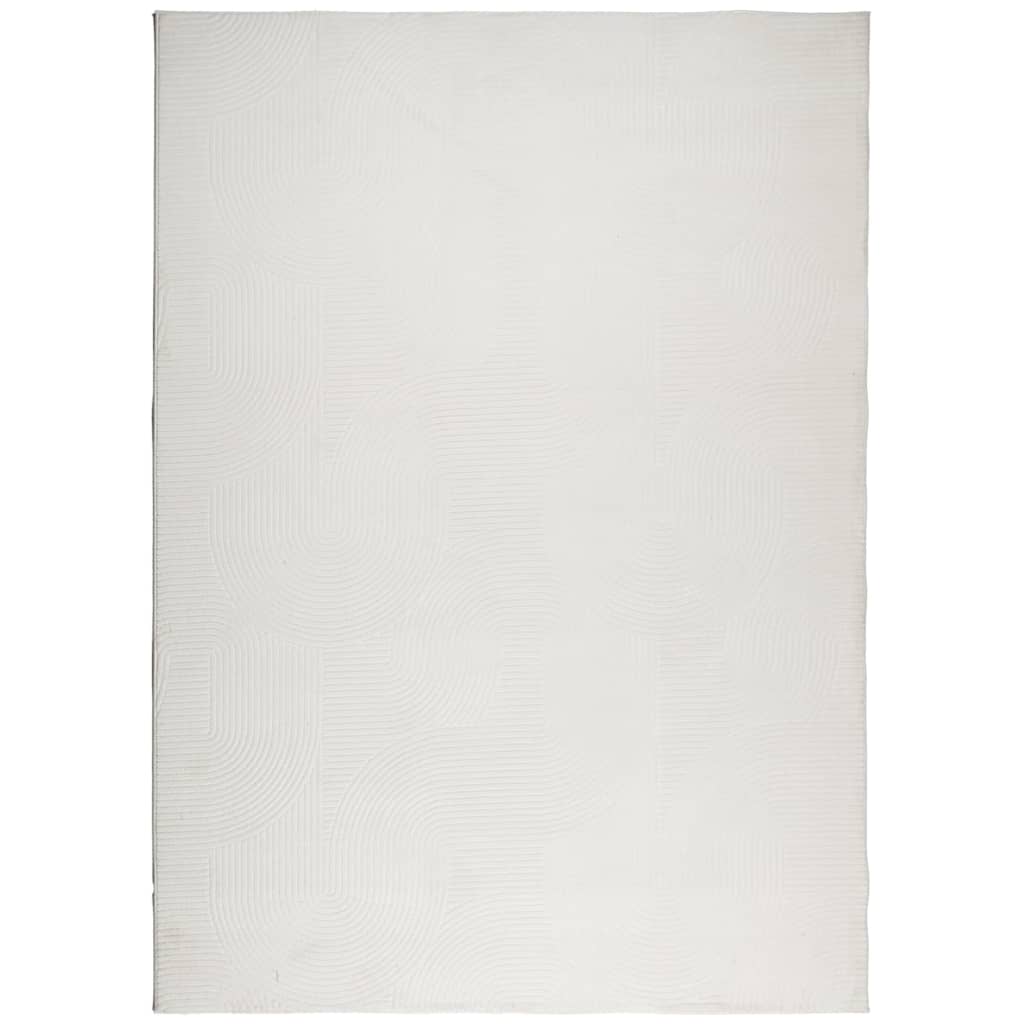 VidaXL tapis Iza poils courts scandinave 240x340 cm crème