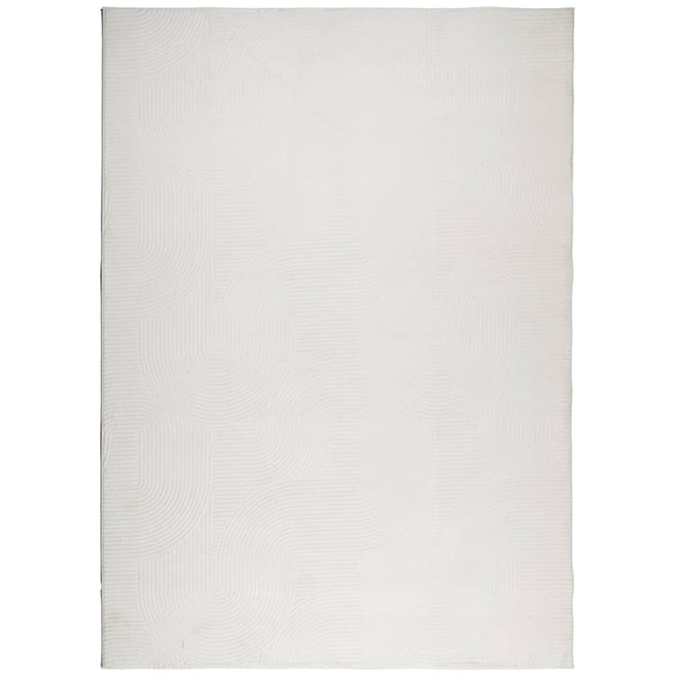 VidaXL tapis Iza poils courts scandinave 240x340 cm crème