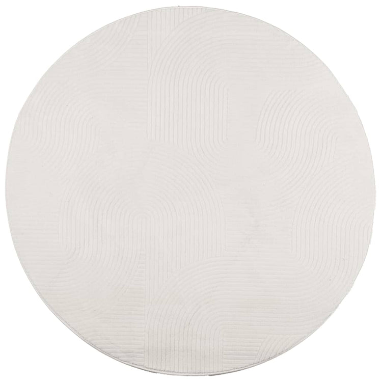 Vidaxl Rug Iza Low -Pile Scandinavian Ø 80 cm Crème -Colored