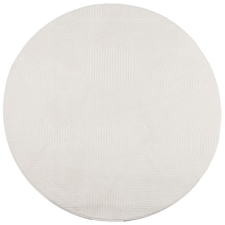 Vidaxl Rug Iza Low -Pile Scandinave Ø 120 cm Crème -Colored
