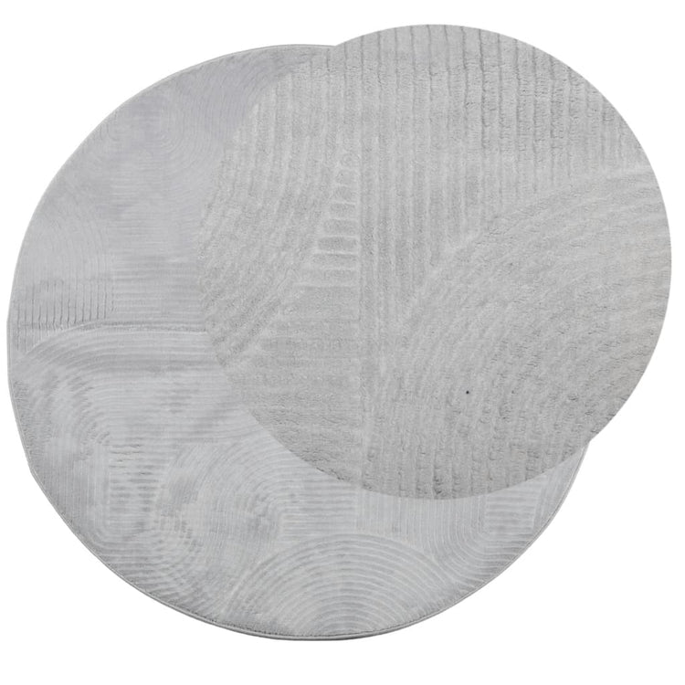 Vidaxl tapis iza poils courts scandinave ø 160 cm gris