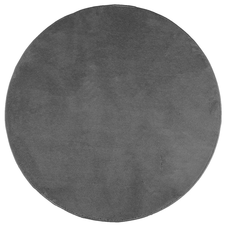 Tapis vidaxl Oviedo Low -Pile Ø 80 cm anthracite -colored