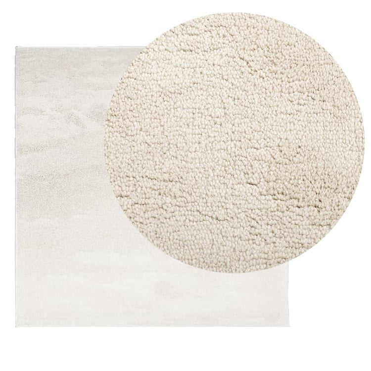 VidaXL tapis oviedo poils ras 120x120 cm beige