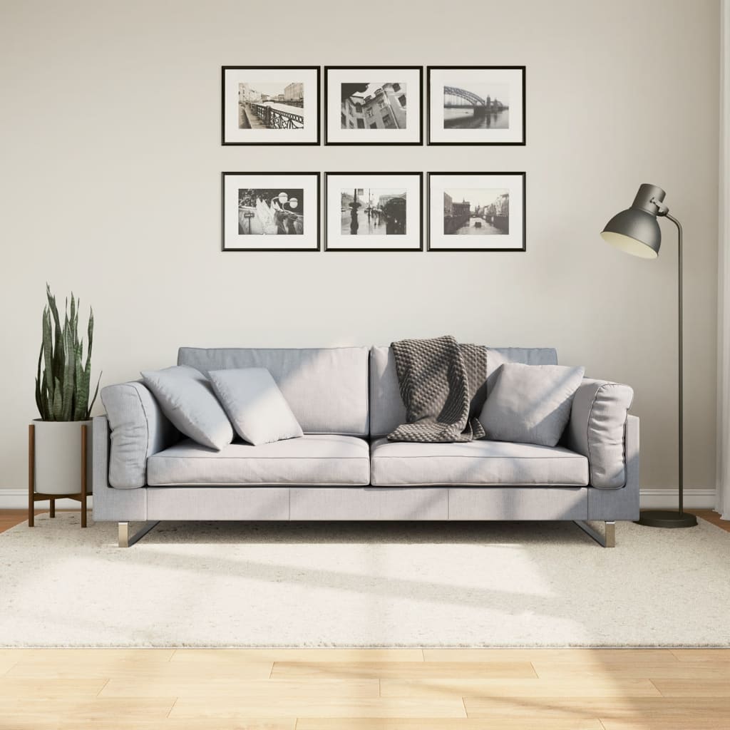 VidaXL tapis oviedo poils ras 160x230 cm beige