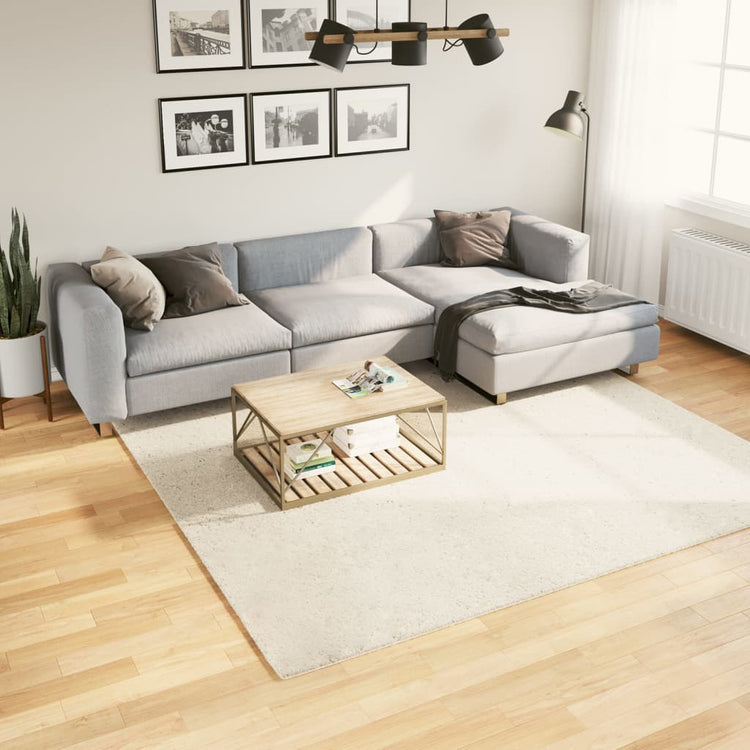 VidaXL tapis oviedo poils ras 240x240 cm beige