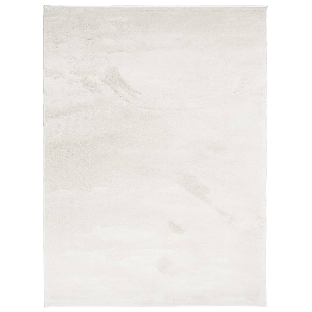 VidaXL tapis oviedo poils ras 240x340 cm beige