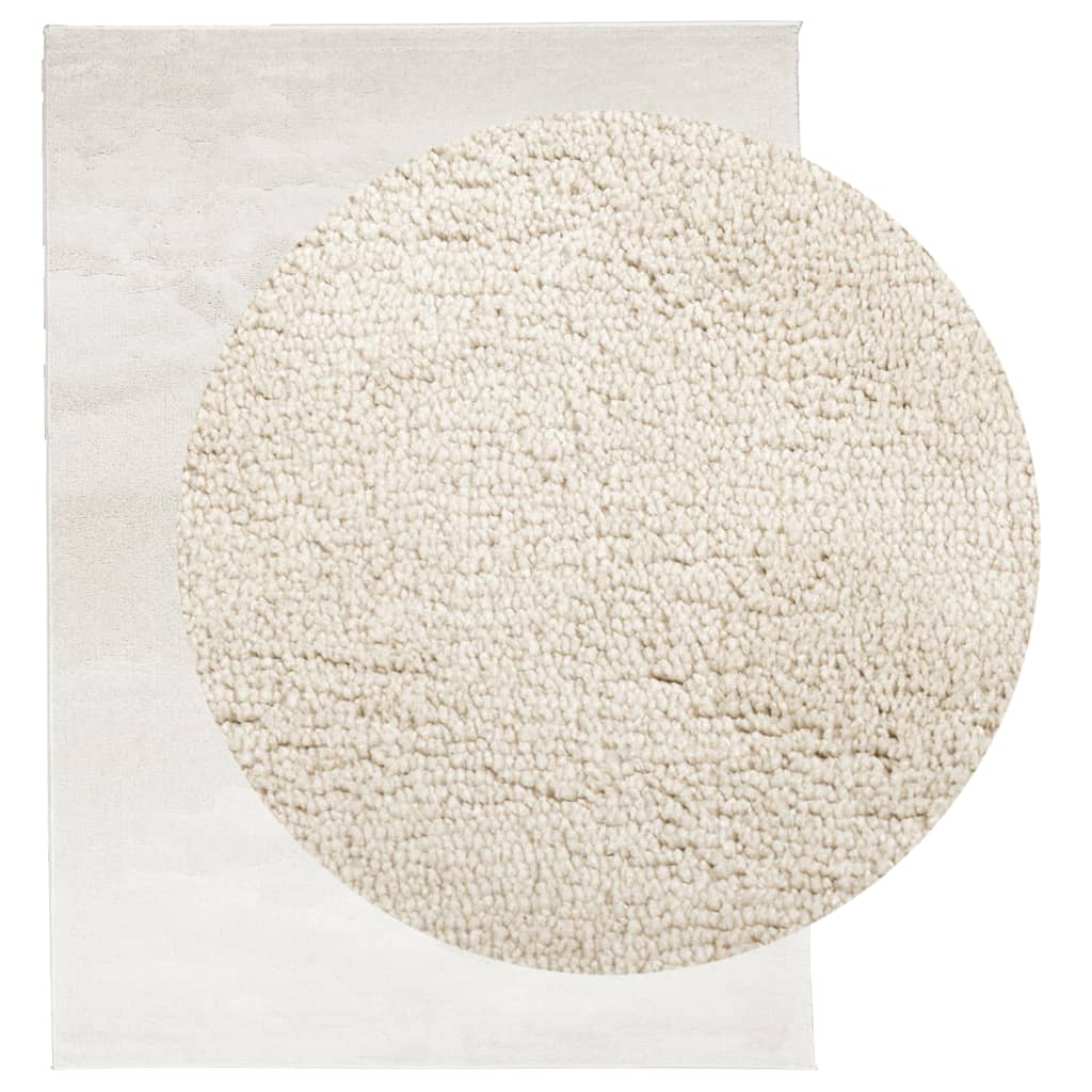 VidaXL tapis oviedo poils ras 240x340 cm beige