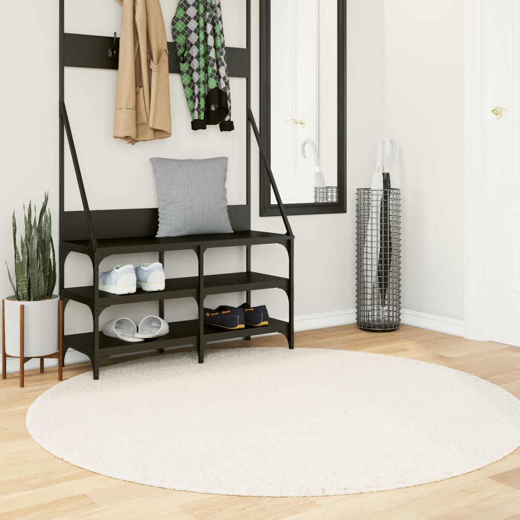 VidaXL tapis oviedo poils ras ø 160 cm beige